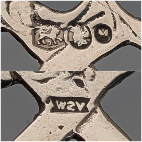 1922 年荷蘭古董 835 銀鳥裝飾切片機 43g W2V